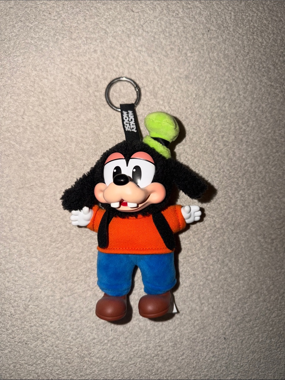 Pop Mart Disney Goofy Plush Keychain - Orange, Blue & Green